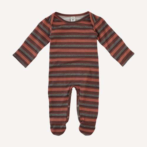 long sleeve lap neck footie | kampala stripe | bamboo – kate quinn