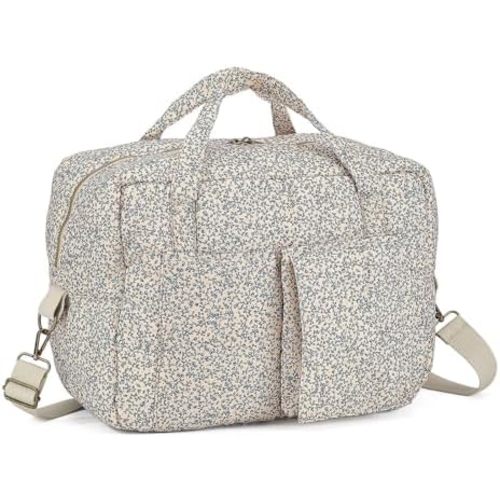 Quilted Diaper Bag Tote Vintage Floral Baby Diaper Bags Cute Mommy Bag Crossbody Pañaleras Para Beb
