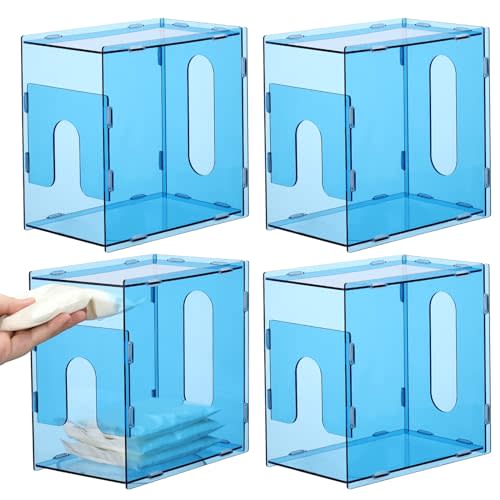 FairySandy 4 Pcs Breastmilk Freezer Storage Tower Clear Breast Milk Storage Organizer Reusable Breastmilk Storage Containers Freezer Breastfeeding Accessories for Fridge Storing Freezing Milk