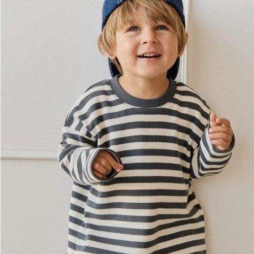 Organic Cotton Waffle Leith Long Sleeve Top | Jamie Kay USA