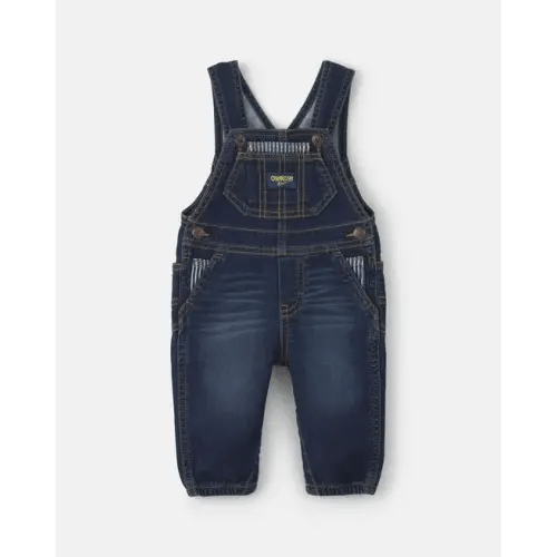 Baby Boy Denim Overalls - Dark Wash - OshKosh B'gosh | Carter's