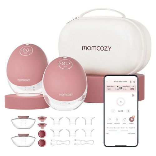 Momcozy - M9 Hands Free Breast Pump - Cozy Red - Pack of 2 - 24 mm