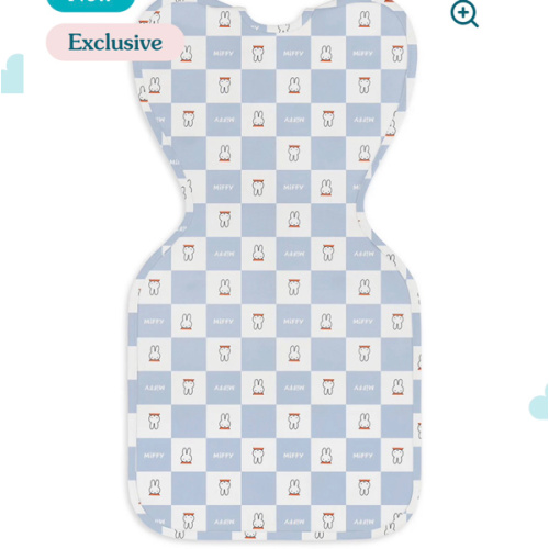 SMALL Swaddle Up™ 1.0 TOG Cotton Blue Miffy Checker