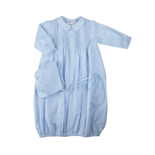BLUE PINTUCK GOWN WITH BONNET - Feltman Brothers