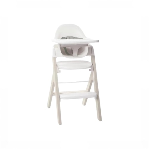 Mockingbird High Chair, Cloud Washed Beech, White