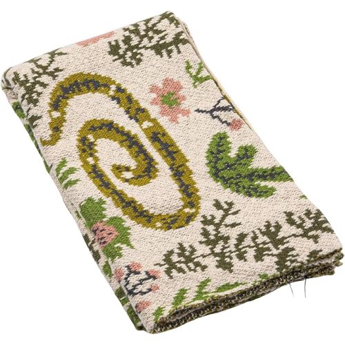 Creative Co-Op Cotton Knit Baby Blanket with Snakes and Flowers, 40" L x 32" W