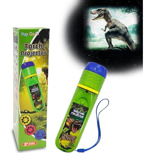 Pup Go Dinosaur Toys for Kids 3-7, Focusable Dinosaur Flashlight Projector