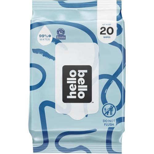 Hello Bello Premium Fragrance-Free Travel Size Baby Wipes, with Chamomile & Aloe Extracts for Sensitive Skin - 1 Resealable Pack = 20 Total Wipes