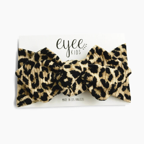 Eyee Kids Top Knot Headband - Ribbed Leopard, 0-6 Months