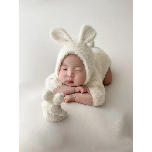 Baby Easter Bunny Photo Props Newborn Photography Outfits Girl Boy Animal Costume Set Newborn Baby Photo Shoot Outfits Girl Boy Photography Props