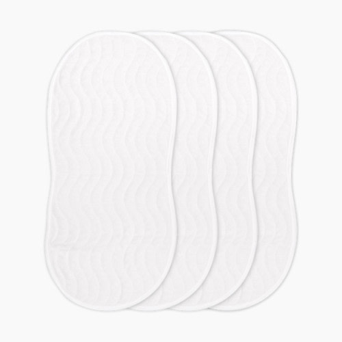 Ubbi Quilted Reusable Changing Pad Liners (4-Pack) - White, 0.3 X 12 X 28