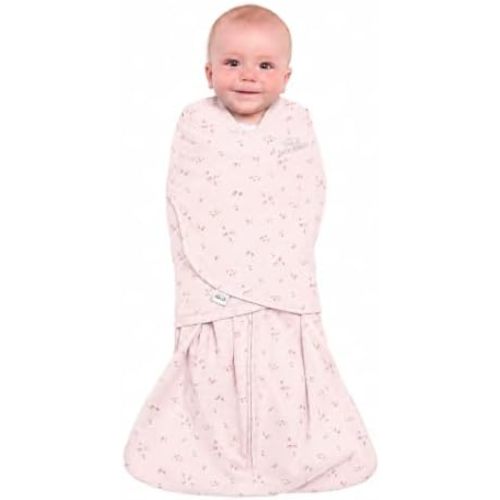 HALO SleepSack Swaddle | Cotton | 1.5 TOG | 6-12 lbs |Pink Floral