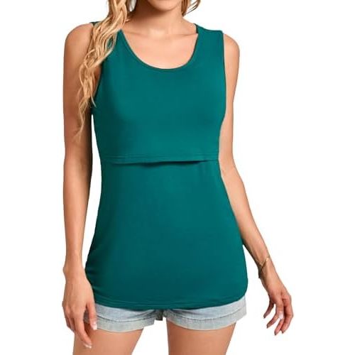 Sosolism Women's Maternity Nursing Tank Tops for Breastfeeding Shirt