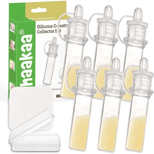 haakaa Silicone Colostrum Collector - Safe Colostrum Storage Solution for Expectant Moms, Antenatal Hand Expression, BPA Free 4 ml (6)
