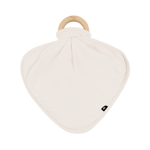 Lovey in Oat with Removable Wooden Teething Ring