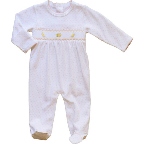 Pink Lemonade Smocked Footie
