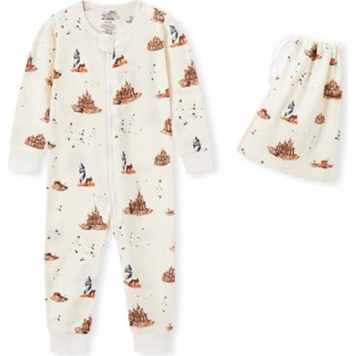 Organic Cotton Zipper Pajama, 6-9M