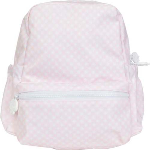 The Large Backpack, Pink Gingham - Apple of My Isla | Maisonette