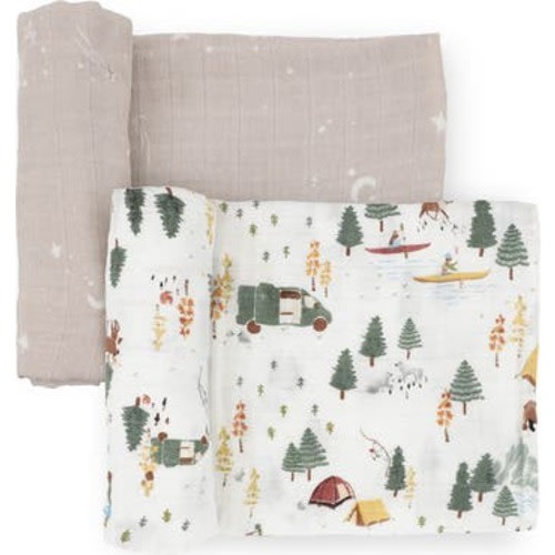 2-Pack Organic Cotton Muslin Swaddle Blanket
