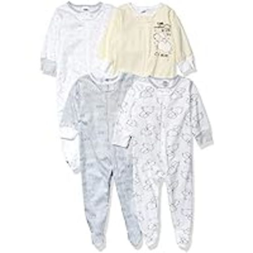 Amazon.com: Gerber Baby Girls' 4-Pack Footed Pajamas: Clothing, Shoes & Jewelry