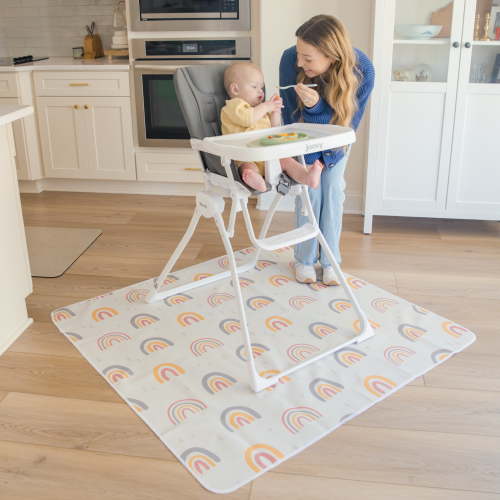 Serian Baby Splat Floor Mat for Under High Chair, Washable Waterproof Portable Anti-Slip Mat 51 inches