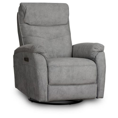 Ryder Gray Micro Power Swivel Glider Recliner
