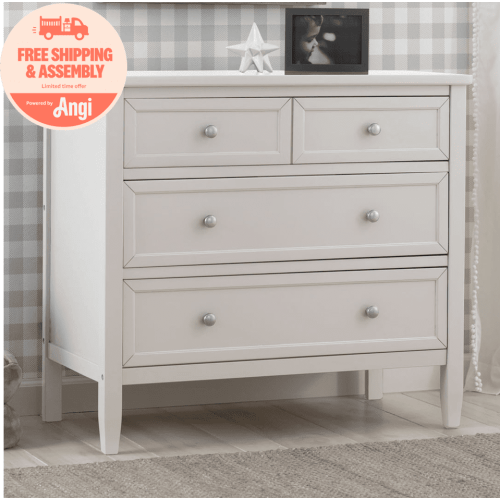 Delta Children Epic 3 Drawer Dresser with Interlocking Drawers - Greenguard Gold Certified, Bianca White