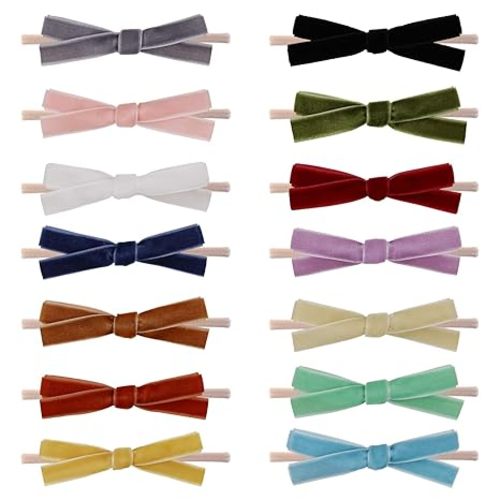 Baby Girl Headbands and Bows, Newborn Infant Toddler Nylon Hairbands Hair Accessories