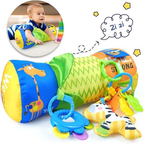 Baby Tummy Time Pillow Toys For 3-6 Months, Newborn 2 3 Month Old Baby Toys Development Pillow Prop, Infant Toys For 2 3 4 5 6 Months+, Ergonomic Design Perfect Toys For Infant 0-3 & 3-6 Months