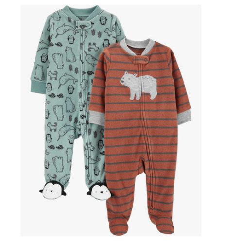 Simple Joys by Carter's Baby Boys 2-pack Fleece Footed Sleep and PlayBaby and Toddler Sleepers