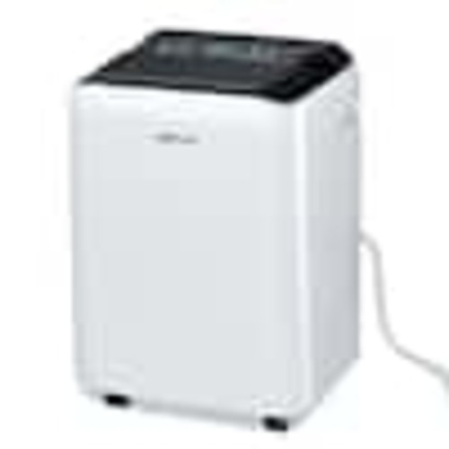 Edendirect 50 pt. 4,500 sq. ft. Dehumidifier for Basement in White with Drain Hose, Bucket, Continous Run, Ionizer, Quier Cloth Dry KTAJE1220Z