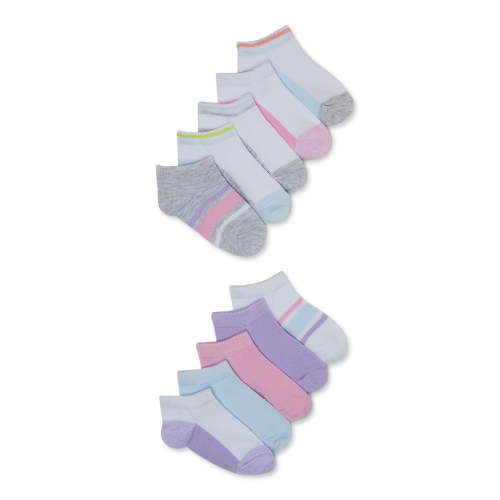 Fruit of the Loom Toddler Low-Cut Socks, 10-Pack, Size 6M-5T