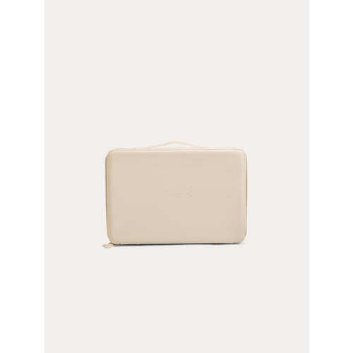Medium faux leather suitcase
