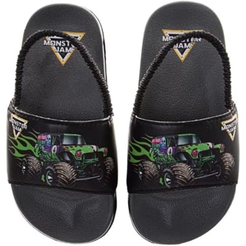 Josmo Boys Slide Open Toe Summer Sandals SlipOn Pool Slides Spiderman, Avengers, Sonic the Hedgehog (sizes: 5-10 toddler / 11-12 little kid)