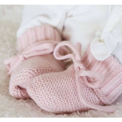 Knit Newborn Bow Booties