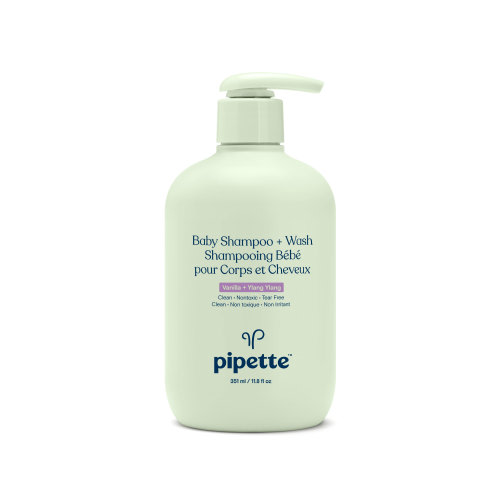 Pipette Tear-Free Baby Shampoo & Wash, Sensitive Skin, Vanilla + Ylang Ylang, 11.8 fl oz