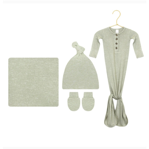Collins Plush Knit Newborn Hat Bundle (Gown)