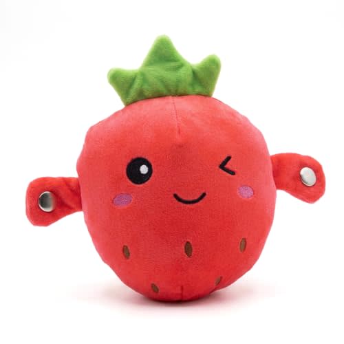 Wegodal Interactive Musical Sensory Toy Soft Musical Plush Educational Toy with Sounds (Strawberry)