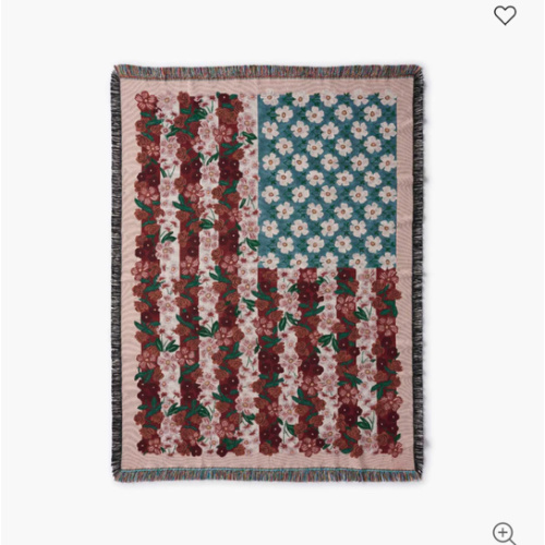 Americana Floral Woven Cotton Blanket | Rifle Paper Co.