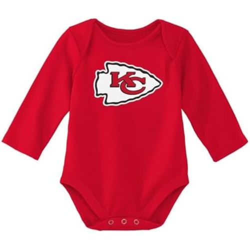Outerstuff NFL Newborn & Infants 0-24 Months Official Primary Logo Long Sleeve Creeper Bodysuit Romper
