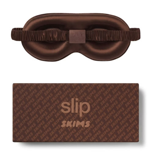 SLIP X SKIMS PURE SILK CONTOUR SLEEP MASK | COCOA