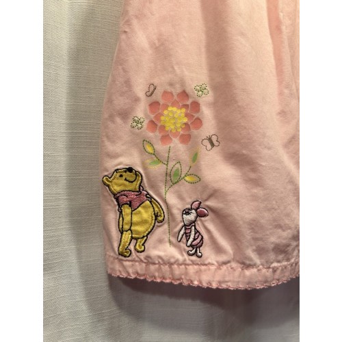 Y2K Winnie The Pooh And Piglet Embroidered Pink Dress