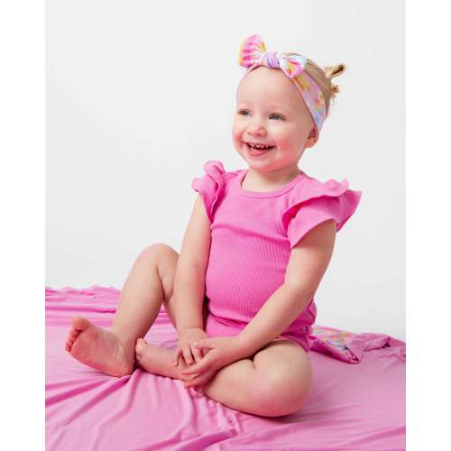 Pinky Promise Ribbed Cap Sleeve Bodysuit