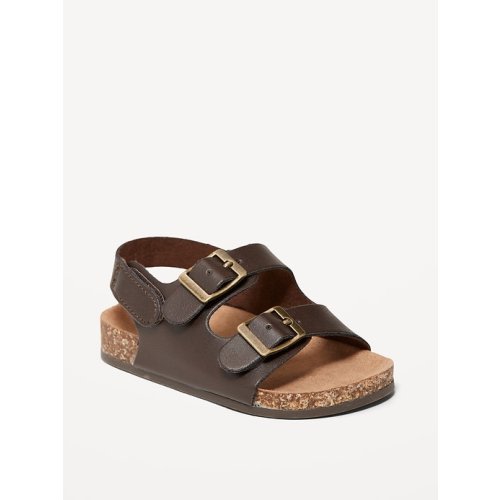 Faux-Leather Double-Buckle Sandals for Baby