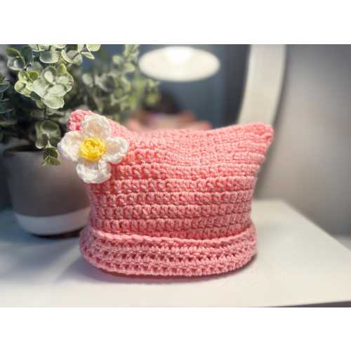 Handmade My Melody-Inspired Crochet Hat