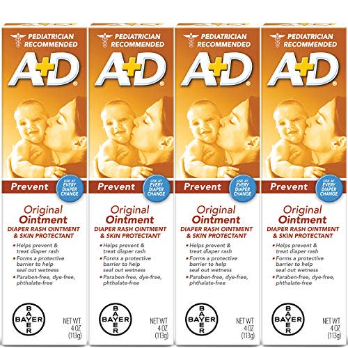 A+D Original Diaper Ointment, 4 Ounce (Pack of 4)