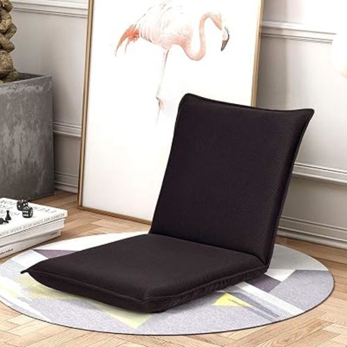 BECOMFORT Folding Floor Chair, 6-Position Adjustable Meditation Chair