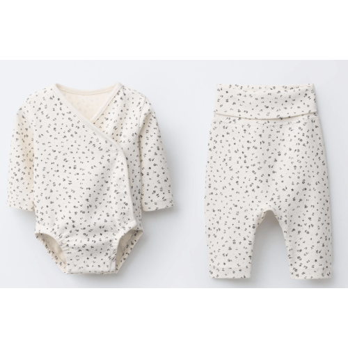 FLORAL BODYSUIT AND PANTS SET