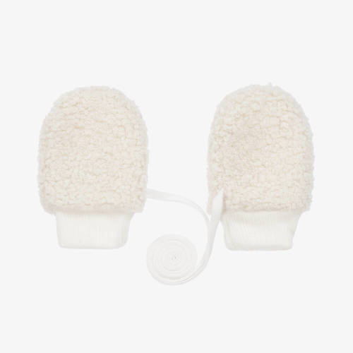 Jamiks - Ivory Bouclé Mittens | Childrensalon