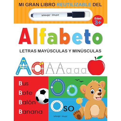 My Big Wipe Clean Book of Alphabet Capital and Small letters - Spanish (Spanish Edition)